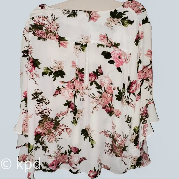 Alfani Flutter Sleeved layered top Sz. 2X - Picture 7 of 7